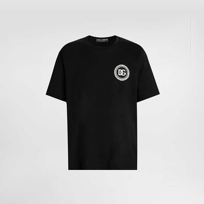 dolce gabbana circular dg logo t-shirt